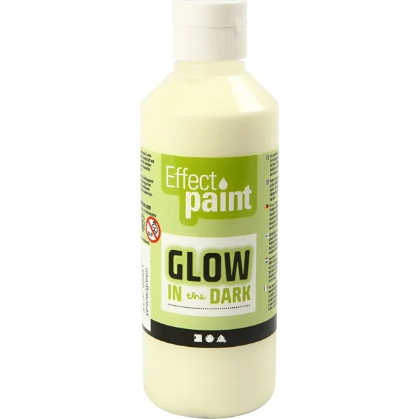 Effect Paint - Glow in the Dark, Gul/Gr�n 250 ml